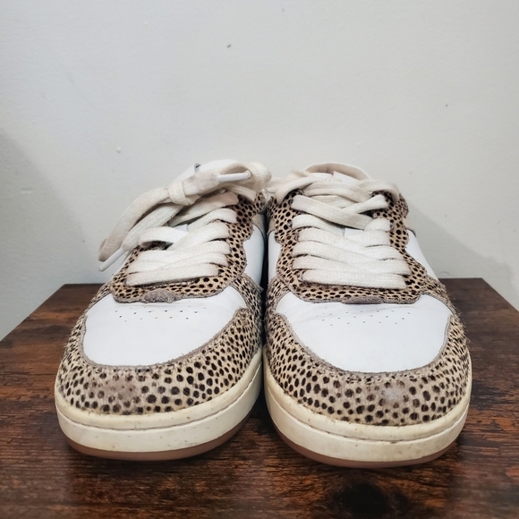Madewell Court Sneakers Spotted Calf Hair Size 8 Sand Beige - Picture 7 of 16